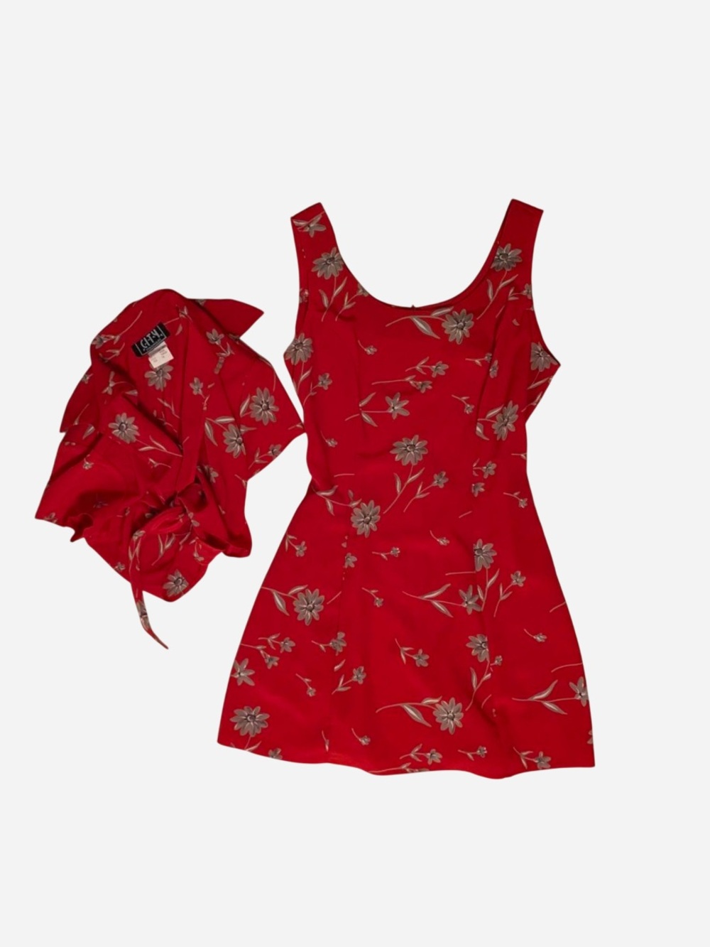city triangles - vintage mini dress set with cropped matching jacket